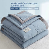 Gaeaspace  -  100% cotton inside and outside summer cool  air conditioning quilt washed cotton pure cotton summer quilt thin quilt summer