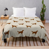 Gaeaspace  -  Irish Setter Silhouette(s) Throw Blanket Thermals For Travel Beautifuls blankets ands warm for winter Blankets