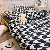 Gaeaspace  -  Ins Nordic Butterfly Bedding Set Flat Bed Sheet Duvet Cover Twin Full Queen Nordic Bed Linen Boy Girl Bedding Sets