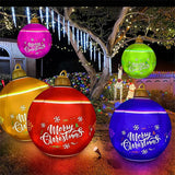 Gaeaspace  -  60CM Outdoor Christmas Inflatable Decorated Ball Made PVC Giant Light Glow Large Balls Tree Decorations Outdoor Toy Ball