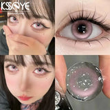 Gaeaspace  -  2PCS New Product Colored Contact Lenses Myopia Degree Korean Lenses Gentle Comfort Soft Lens Eye Beauty Pupil ﻿Pink Lense