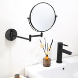 Gaeaspace  -  Dressing Mirror Wall Mounted 8 Inch Magnifying Two-sides Mirror Space Aluminum Black  Makeup Mirror Cosmetic Lady Gift