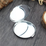 Gaeaspace  -  Mini Makeup Mirror Portable Pocket Round Square Heart Makeup Mirror Double-Sided Folding Cosmetic Mirror Female Gifts