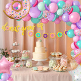 Gaeaspace  -  1 Set Pink Purple Blue Confetti Balloons Garland Arches Set Donut Banners Girls Birthday Party Baby Shower Wedding Decorations