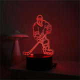 Gaeaspace  -  1pc Ice Hockey  3D Night Light, 3D Optical Illusion Lamp With Touch, 7-Color Changing Ambient Light For Bedroom