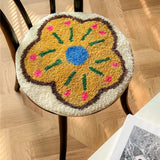 Gaeaspace  -  Lovely Tufting Seat Cushion Soft Round Square Floral Coffee Egg Chair Sofa Pad Home Office Warm Decor for Autumn Winter 40x40cm