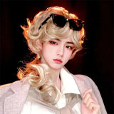 Gaeaspace  -  Cosplay Wig Gothic Style Wigs for Men or Women Trailing Long Curly Hair カーリーウィッグ Curls  Blonde Wig