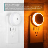 Gaeaspace  -  LED Night Light Smart Night Sensor Round Plug in Wall Night Lamp Bathroom Home Kitchen Hallway Staireway Bedroom Nightlight