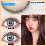 Gaeaspace  -  Gardenia pear brown Colored Contact Lenses soft for eyes small Beauty Pupil myopia prescription degree yearly natural new big