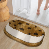 Gaeaspace  -  Tufting Cookies Bathmat Soft Fluffy Cartoon Biscuit Bathroom Tub Side Carpet Pad Anti-slip Rug Home Kids Room Nursery Decor