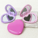 Gaeaspace  -  Heart Shaped Double Sided Hand Mirror, Popular Cute Heart Makeup Mirror, Compact Mirror