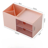 Gaeaspace  -  Ins Desktop Pen Holder Storage Box Multifunctional Stationery Organizer Box Transparent Drawer Jewelry Cosmetic Storage Box Girl