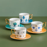 Gaeaspace  -  Blue Eye Ceramic Coffee cup European Fashion Coffee cup Dish Set Home Afternoon Tea Tea Cup tea cups and saucer sets  coffee cup