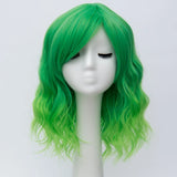 Gaeaspace  -  Short Bob Cosplay Wig for Women Synthetic Green Hair New Style Supple Summer Heat Resistant Wig With Side Bangs