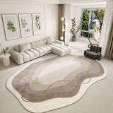 Gaeaspace  -  Light Luxury Irregular Living Room Decoration Carpet Fluffy Soft Rugs for Bedroom Minimalist Lounge Plush Rug Home Washable Mat