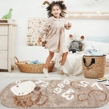 Gaeaspace  -  Tufting Numbers Kids Room Play Mat Soft Cartoon Rug Fluffy Tidy Carpet Floor Safety Educated Pad Aesthetic Home Nursery Decor