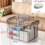 Gaeaspace  -  Transparent Household Portable Storage Box Desktop Clutter Storage Box Snacks Toys Storage Container Large Capacity Box