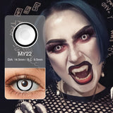 Gaeaspace  -  Halleoween Contact Lens Amine Cosplay Lenses Black Out Cosplay Color Contact Lenses for Eyes Party Make Up Manson Lenses