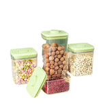 Gaeaspace  -  Press Square transparent storage tank cereals storage box snack crisper food grade sealed jar