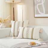 Gaeaspace  -  Living Room Sofa, Bed Cushion, Tassel Pillowcase Cover, Waist Pillow, Light Luxury Cushion Cover