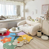 Gaeaspace  -  Pastoral Style Bedroom Decor Plush Carpet Irregular Carpets for Living Room Fluffy Soft Children's Rug Home High-end Floor Mat