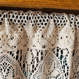 Gaeaspace  -  American country crochet cotton half curtain head rod curtain lintel cupboard curtain coffee curtain kitchen short curtain