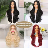 Gaeaspace -  Wig hot sale ladies natural fashion black long curly hair chemical fiber hair cover natural fluffy rose net ladies wig