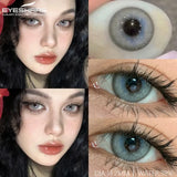 Gaeaspace  -  1Pair New Colored Contact Lenses for Eyes Brown Lenses Green Eye Lenses Gray Pupils Yearly Cosmetic Eye Contact Lens