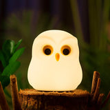 Gaeaspace  -  Owl Night Light Cute Silicone Night Lamp Rechargeable RGB Ambience  Lamp Room Decoration Funny Animal Children Night Light Gift