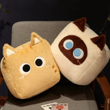 Gaeaspace  -  Kawaii Cartoon Animal Cat Plush Toys Cuddly Children's Square Pocket Cat Doll Sofa Pillow Decor Cute Children's Birthday Gift