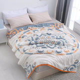 Gaeaspace  -  Bamboo Cotton Summer Air-condition Blanket Bedspreads Throw Blankets Knitted Blanket for sofa travel blanket  150*200/200*230cm