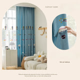 Gaeaspace  -  Children Cartoon Curtains Full Blackout Bedroom Room Bay Window Chenille Highend Curtains New Balcony Sun Protection Drapes