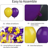 Gaeaspace  -  113 Pcs Balloon Garland Kit, with Two 18inch Purple Star Foil Balloon, for Basketball Sport Theme