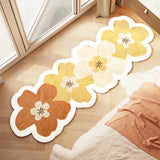 Gaeaspace  -  Floral Irregular Living Room Decorative Carpets Comfortable Soft Bedroom Bedside Carpet Non-slip Cloakroom Rug Balcony Rugs 양탄자