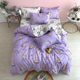 Gaeaspace  -  Home Textile Rainbow Bear Duvet Cover Pillow Case Bed Sheet Girls Boys Kids Bedding Set Single Double Queen King Quilt Cover Set