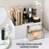 Gaeaspace  -  Ins Desktop Pen Holder Storage Box Multifunctional Stationery Organizer Box Transparent Drawer Jewelry Cosmetic Storage Box Girl