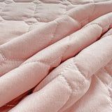 Gaeasapce  -  Pink Korean Princess Style Bedding Set Flowers Lace Ruffles Embroidery Quilted Thick Duvet Cover Bedspread Bed Skirt Pillowcases