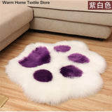 Gaeaspace  -  Cartoon Cute Cat Bear Paw Carpet Soft Plush Animal Paw Shape Carpet Living Room Floor Mat Bedroom Bedside Deocrative