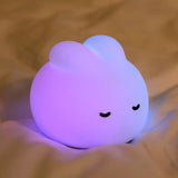 Gaeaspace  -  Silicone Rabbit Night Lamp Dream Rabbit Night Light LED Touch Sensor Lamp Timing Desktop Decoration Children's Night Light Gift