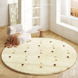 Gaeaspace  -  Cream Style Bedroom Decor Round Carpet Fluffy Soft Carpets for Living Room Minimalist Bedside Thickened Rug Home Plush Floor Mat