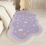 Gaeaspace  -  Bedroom Green Moss Carpet Bedside New Special Shaped Purple Thickened Carpets Irregular Soft Plush Non Slip High End Rug