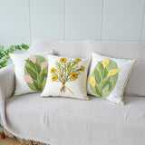 Gaeaspace  -  Modern simple ins embroidered pillow cover plant flower sofa living room pillow cushion embroidered girl pillow cover