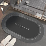 Gaeaspace  -  Super Absorbent Bath Mat Rubber Bathroom Rug Non-slip Entrance Doormat Nappa Skin Floor Mats Toilet Carpet Kitchen Area Rugs