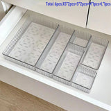 Gaeaspace  -  Clear Plastic Drawer Organizers Set Versatile Bathroom and Vanity Drawer Organizer Trays Storage Bins for Makeup Kitchen Gadgets