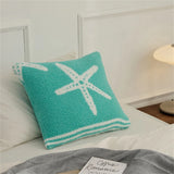 Gaeaspace  -  Nordic Feather Yarn Simple Modern Cushion Cover INS Style Cute Starfish Plush Pillow Case Bed Bay Window Car Soft Pillow Case