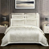 Gaeaspace  -  Family European Egyptian Cotton Duvet Cover Set 4/6/7Pcs Jacquard Queen King Bed Linens Bedding Sets