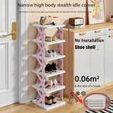 Gaeaspace  -  6 Tier Folding Shoe Rack Multi-folding No Installation Home Storage Shelf Dormitory Multifunctional Economic Storage Shoe Rack