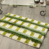 Gaeaspace  -  Tufting Checks Bathmat Chic Bathroom Rug Soft Fluffy Geometric Mat Carpet Floor Anti Slip Pad Aesthetic Home Room Green Decor